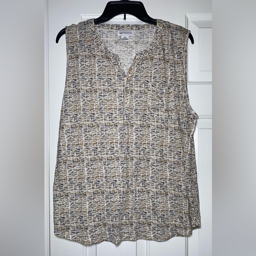 Liz Claiborne Tribal Tank Top Plus Size